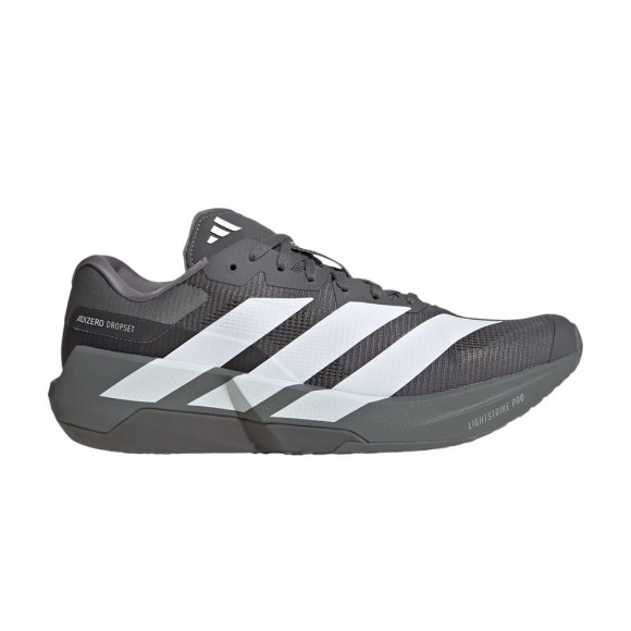 adidas Adizero Dropset Pro 'Grey Cloud White Iron Metallic' | Men's Size 8 - LA6249