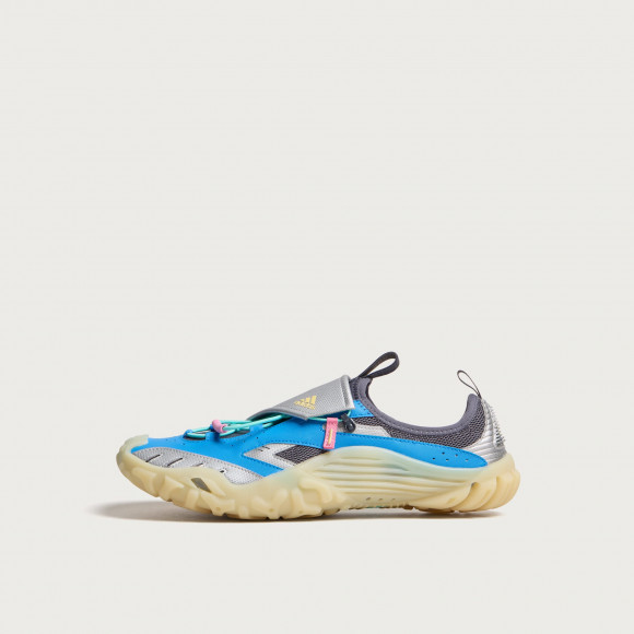 Adidas Men's x Pharrell Williams Watermoc in Blue/Silver Met/Yellow - LB2845