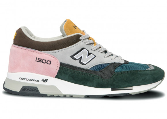 New Balance Men's MADE in UK 1500 Selected Edition in Green/Grey/Pink/Brown Suede/Mesh - M1500SED