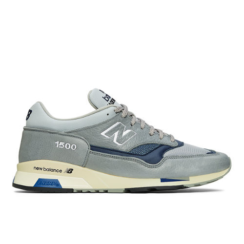 New Balance Hombre MADE in UK 1500 in Gris/Azul/Blanca, Suede/Mesh, Talla 39.5 - M1500UKF