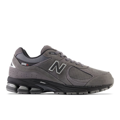 New Balance Hombre 2002R in Gris/Gris/Negro/Noir, Leather, Talla 40 - M2002REH