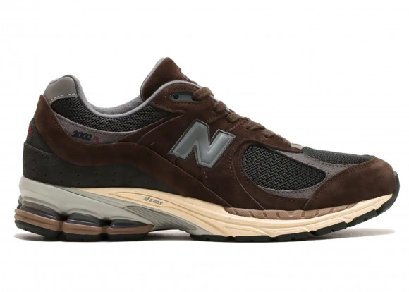 New Balance Hombre 2002R in Marrón/Gris/Roja, Suede/Mesh, Talla 36 - M2002RLY