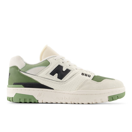 New Balance Unisex 550 Sneakers - White/Green - M55096T