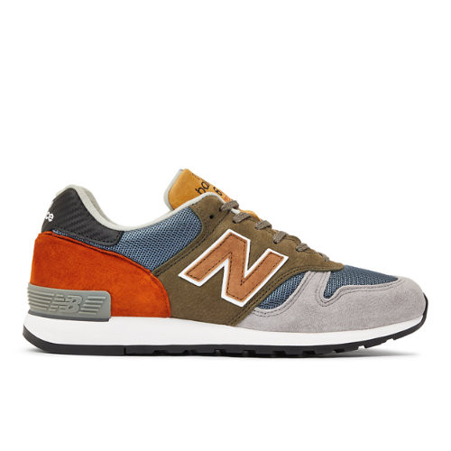 New Balance Men's MADE in UK 670 Selected Edition in Blue/Grey/Green/Yellow Suede/Mesh - M670SED