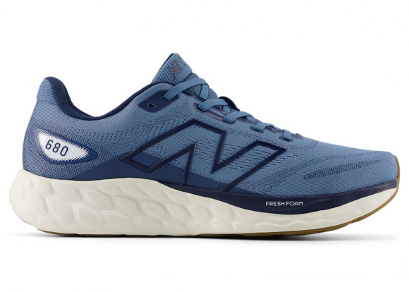 New Balance Men's Fresh Foam 680v8 Running Shoes - Blue/White/Beige - M680CS8