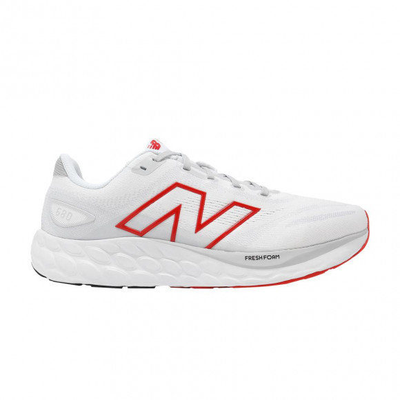 New Balance Fresh Foam 680v8 2E Wide 'White Red' | Men's Size 10.5 - M680LC8-2E