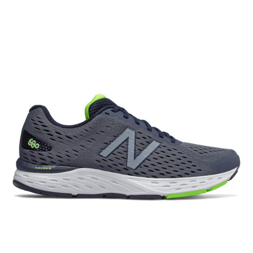 New Balance 680 v6 GRAY/BLACK/WHITE/GREEN Marathon Running Shoes M680LN6