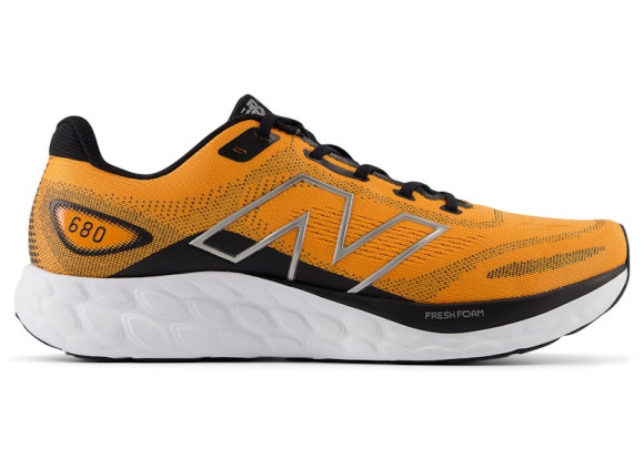 New Balance Men's Fresh Foam 680v8 Running Shoes - Orange/Black/Grey - M680RO8