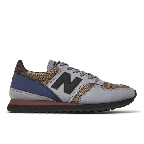 New Balance Men's MADE in UK 730 in Grey/Blue/Brown Suede/Mesh, size 6 - M730INV