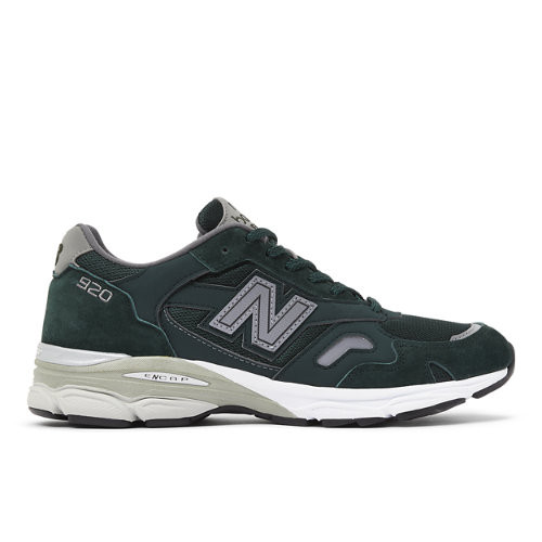 New Balance Uomo MADE in UK 920 in Verde/Grigio/Bianca, Suede/Mesh, Taglia 42 - M920GRN