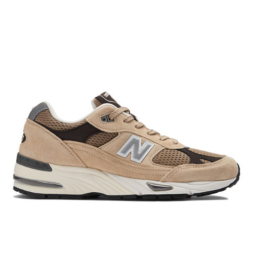 New Balance Hombre Made in UK 991v1 Finale in Marrón/Gris, Suede/Mesh, Talla 40 - M991CGB