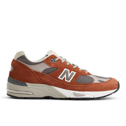 New Balance Hombre MADE in UK 991v1 Underglazed in Marrón/marron/Gris/Gris, Suede/Mesh, Talla 40 - M991PTY