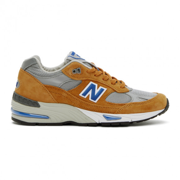 New Balance Yellow and Blue Made In UK 991 Sneakers - M991YBG