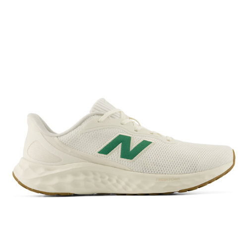 New Balance Men's Fresh Foam Arishi v4 Running Shoes - White/Beige/Green - MARIS70M