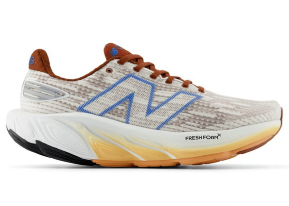 New Balance Men's Fresh Foam X Balos Running Shoes - White/Brown/Blue - MBALLA1