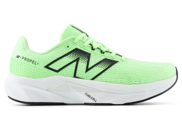 New Balance Men's FuelCell Propel v5 Running Shoes - Green/White/Black - MFCPRCJ5
