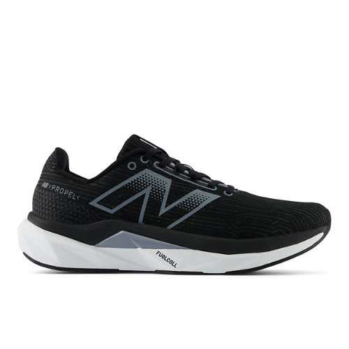 New Balance Men's FuelCell Propel v5 Running Shoes - Black/White/Grey - MFCPRLB5