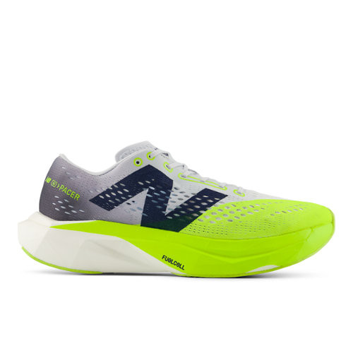 New Balance Men's FuelCell SuperComp Pacer v2 Running Shoes - Grey/Green - MFCRR9HZ