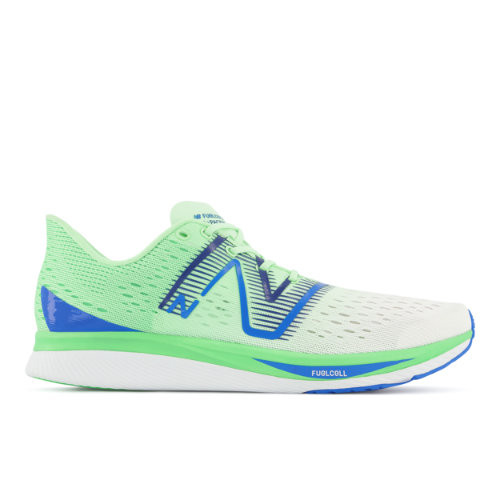 New Balance Men's FuelCell SuperComp Pacer in White/Green Synthetic, size 8.5 - MFCRRLW