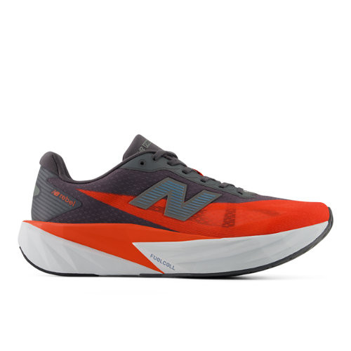 New Balance Men's FuelCell Rebel v5 Running Shoes - Red/Grey - MFCX2PP