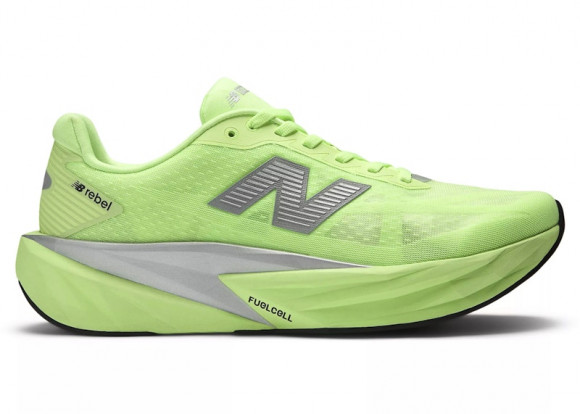 New Balance Men's FuelCell Rebel v5 Running Shoes - Green/Grey - MFCXLZ5
