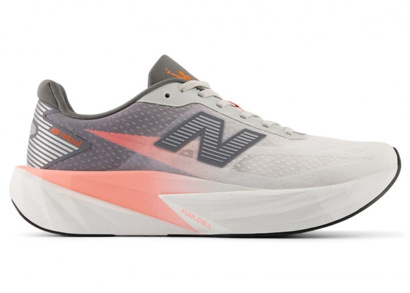 New Balance Men's TCS NYC Marathon FuelCell Rebel v5 Running Shoes - Pink/Grey/Orange - MFCXNY5