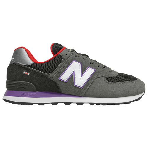 New Balance 574 - Men's Running Shoes - Grey / Black / Purple
