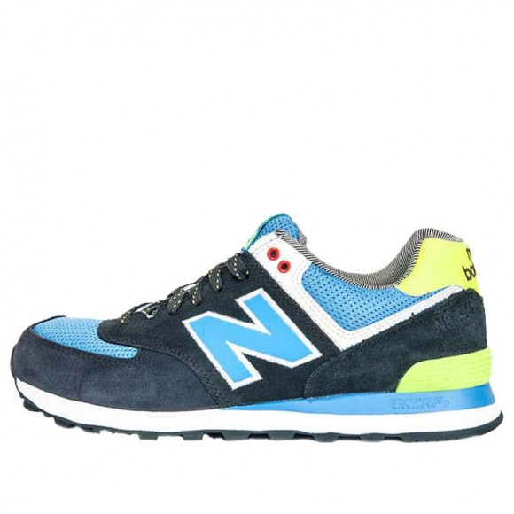New Balance 574 BLUE/GREEN/WHITE Marathon Running Shoes/Sneakers ML574YCN - ML574YCN