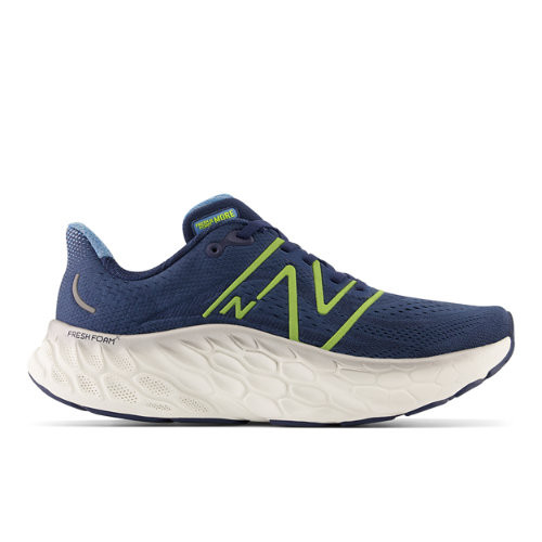 New Balance Men's Fresh Foam X More v4 in Blue/Yellow Synthetic - MMORCN4