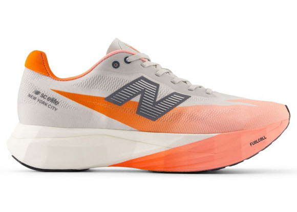 New Balance TCS NYC Marathon FuelCell SuperComp Elite v5 Grapefruit Grey Matter Poppy - MRCELNY5