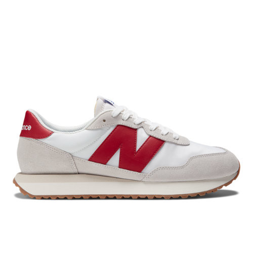 New Balance Hombre 237 in Gris/Roja, Suede/Mesh, Talla 40 - MS237RG