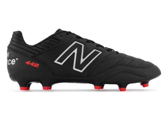 New Balance Unisex 442 PRO FG V2 Soccer Shoes - Black/Red/White - MS41FMBK
