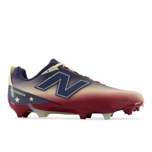 New Balance Unisex BurnX5 All America Lacrosse Shoes - Blue/Red - MURNL4VZ