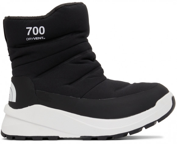 The North Face Black & White Nuptse II Boots - NF0A5G2I
