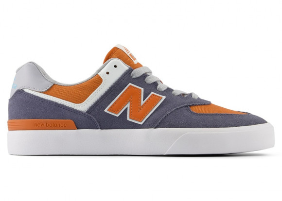 New Balance Unisex NB Numeric 574 Vulc Skateboarding Shoes - Grey/Orange - NM574VBP