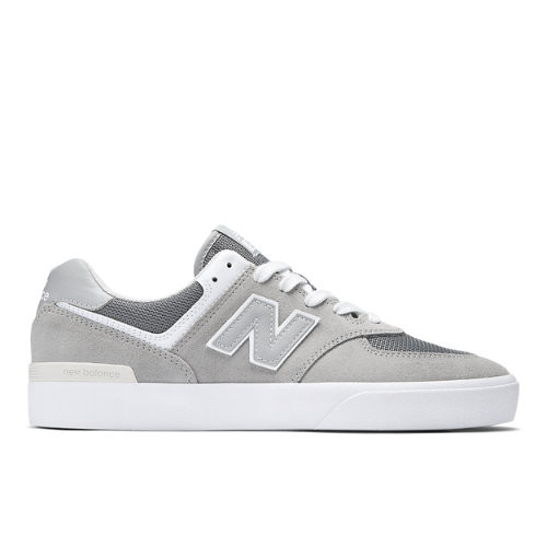 New Balance Men's NB Numeric 574 Vulc Skateboarding Shoes - Grey/White - NM574VGY