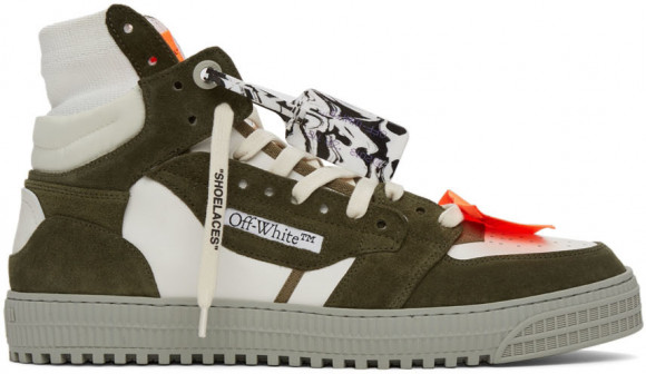 Off-White White & Green Off Court 3.0 High-Top Sneakers - OMIA065F21LEA0036310