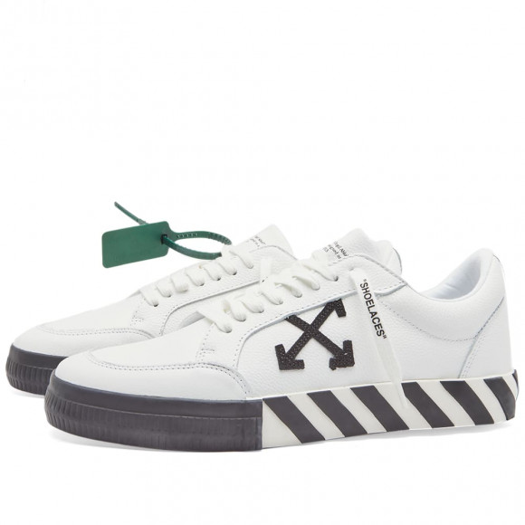 Off-White Low Vulcanized Calf Leather Sneaker White/Black - OMIA085C99LEA0010110