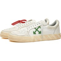 Off-White Men's Low Vulcanised Distressed Leather Sneakers in White - OMIA085F23LEA0030155