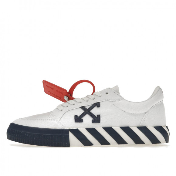 Off-White Low Vulcanized Canvas White Blue - OMIA085S23FAB0020146