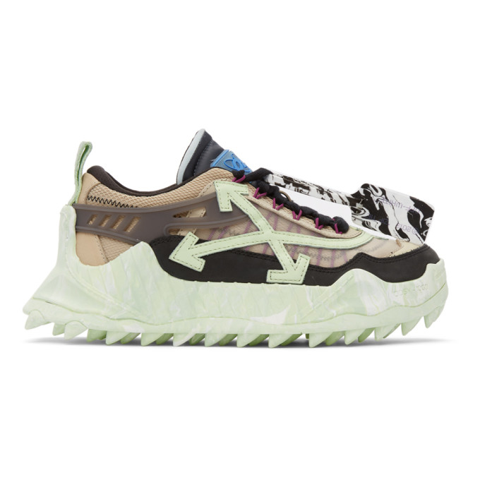 Off-White Black and Green Odsy-1000 Sneakers - OMIA139S21FAB0011051