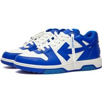 Off-White Men's Out Of Office Low Leather Sneakers in White/Blue - OMIA189F23LEA0040169