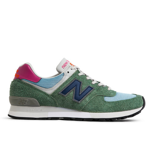 New Balance Unisex MADE in UK 576 in Green/vert/Blue/Bleu/Red/rouge Suede/Mesh - OU576GBP