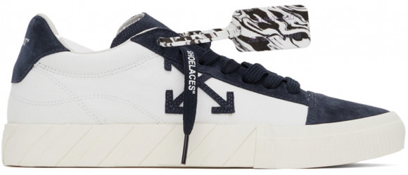 Off-White White & Navy Vulcanized Sneakers - OWIA178F21FAB0030146
