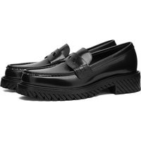 Off-White Women's Combat Loafer Shoes Sneakers in Black - OWIG003F23LEA0011010