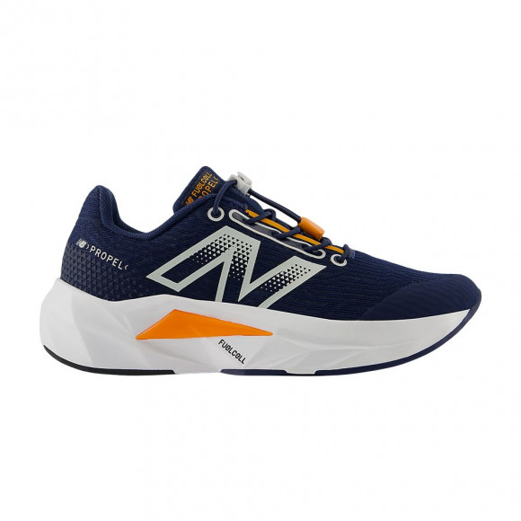 New Balance FuelCell Propel v5 Bungee Lace Little Kid Wide 'Navy Sun Glow' | Blue | Kid's Size 11.5 - PAFCPRK5-W