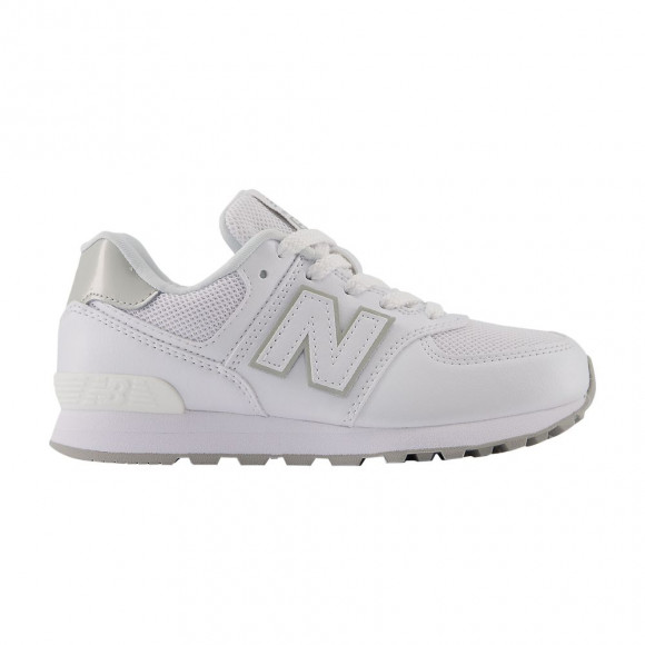 New Balance 574 Little Kid 'White Silver Metallic' | Kid's Size 3 - PC5742BE