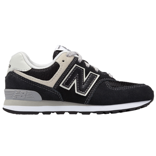 New Balance 574 Classic - Boys' Preschool Running Shoes - Black / Grey