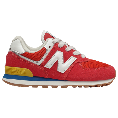 New Balance 574 Classic - Boys' Preschool Running Shoes - Team Red / Light Rogue Wave - PC574HA2-M