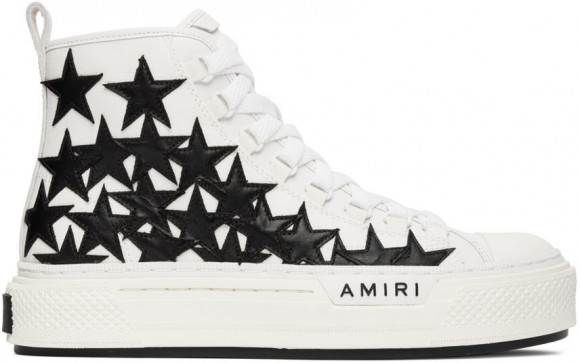 AMIRI White Stars Court High-Top Sneakers - PF22MFS011-111